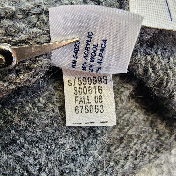 Gap Sweater Womens Small Gray Alpaca Wool Blend Button Up Short Sleeve Cardigan - Picture 13 of 13